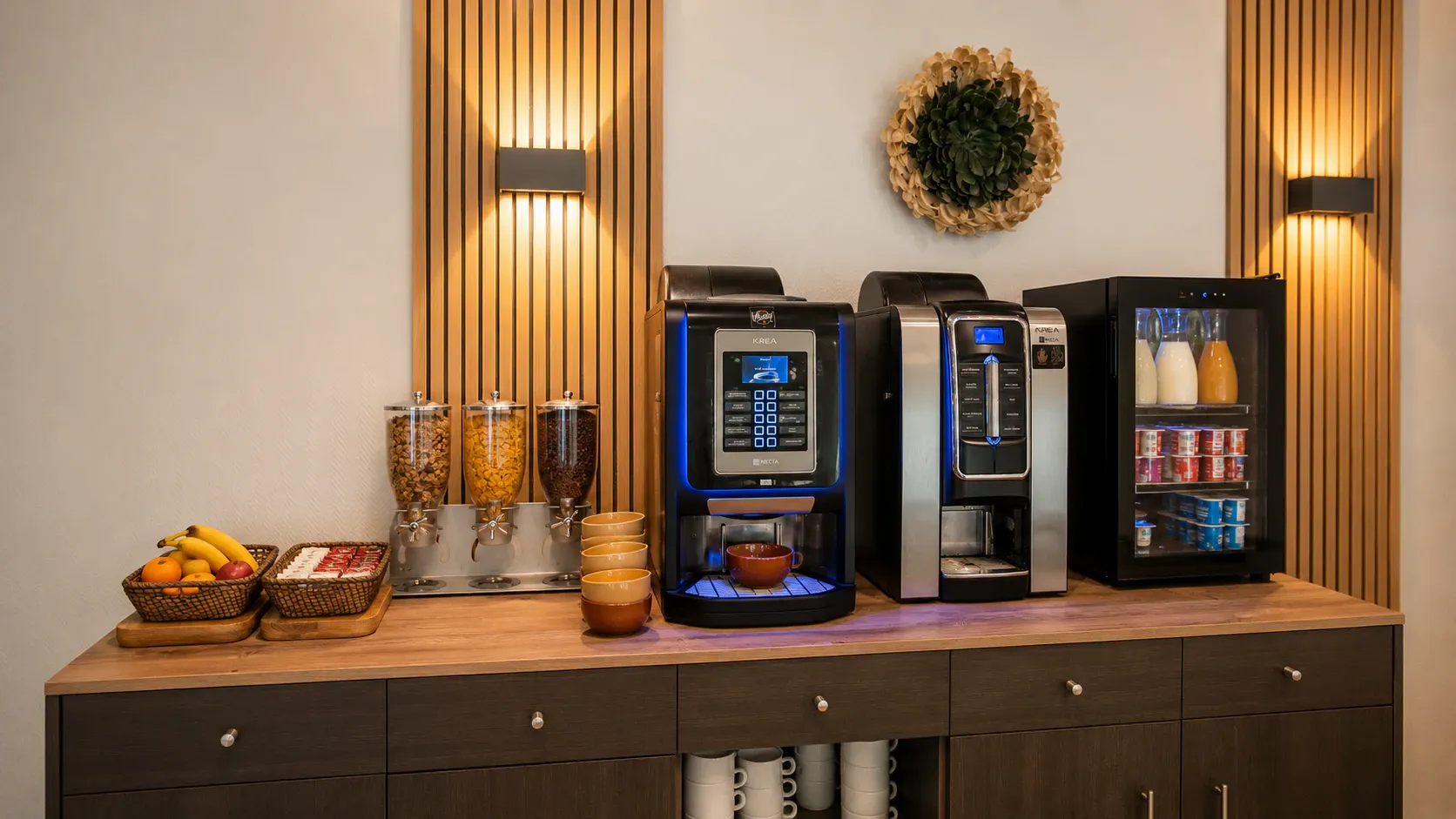 Buffet — boissons chaudes et jus