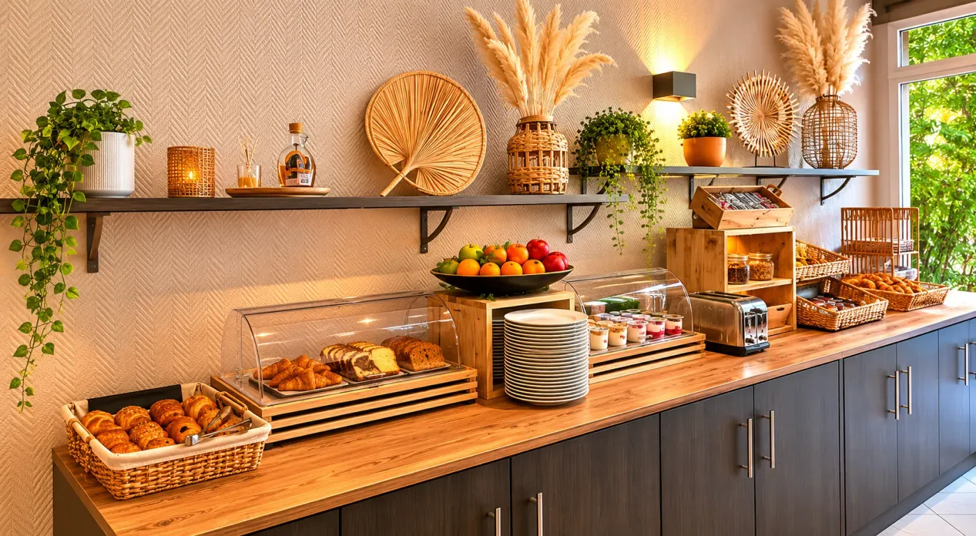 Salle de petit déjeuner — vue jardin